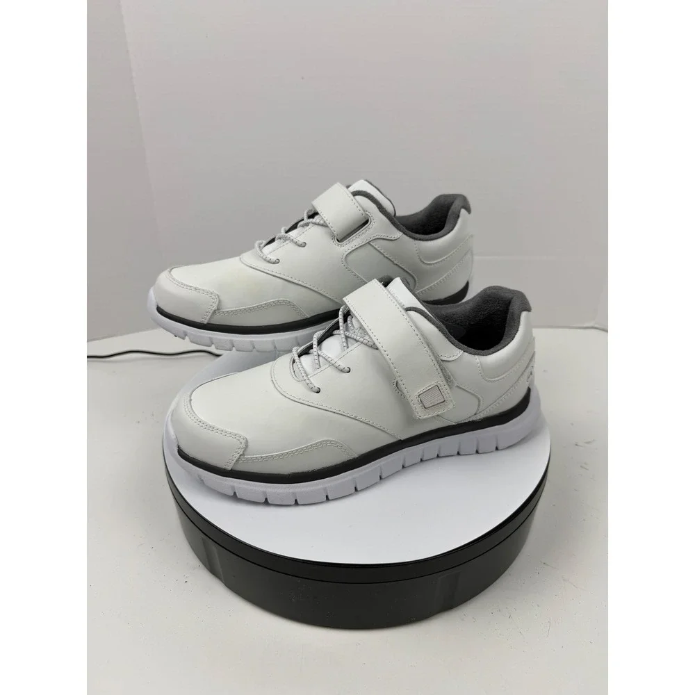 Anodyne Shoes for Custom Insoles Womens White Leather Adjustable Shoes Size‎ 7M